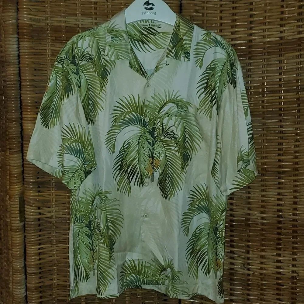 Tommy Bahama Silk Palm Shirt L